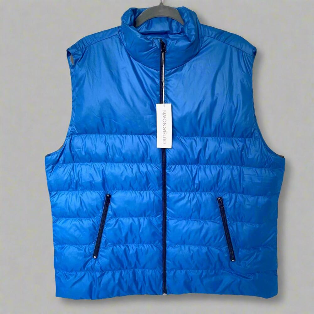 Outerknown Meridian Blue Down-Alternative Puffer Vest XL